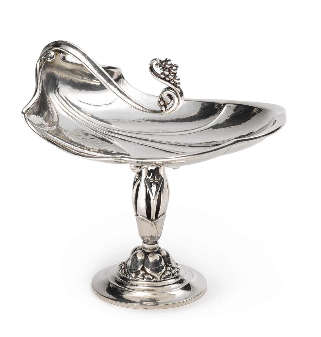 View full screen - View 1 of Lot 210. A DANISH SILVER COMPOTE, NO. 285A, DESIGNED BY GEORG JENSEN, GEORG JENSEN SILVERSMITHY, COPENHAGEN, CIRCA 1945-77.