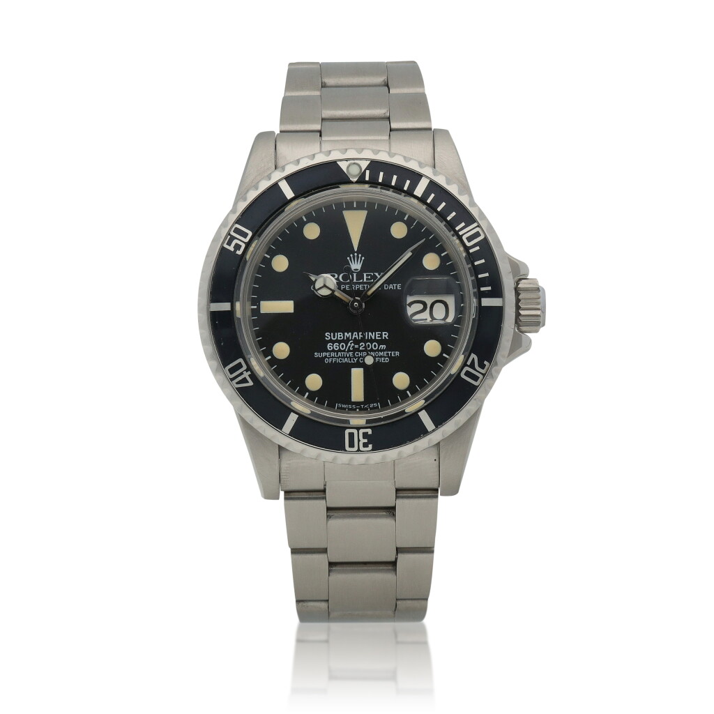 View full screen - View 1 of Lot 43. Submariner, Ref 1680 Stainless steel wristwatch with date and bracelet Circa 1971.