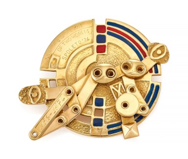 View full screen - View 1 of Lot 63. ENAMEL BROOCH (SPILLA CON SMALTI) | GIORGIO FACCHINI.