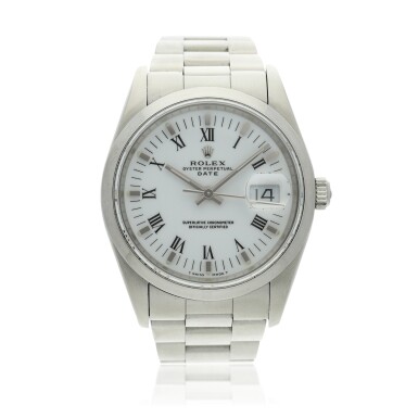 View full screen - View 1 of Lot 52. Reference 15200 Oyster Perpetual Date A stainless steel automatic wristwatch with date and bracelet, Circa 1991 .