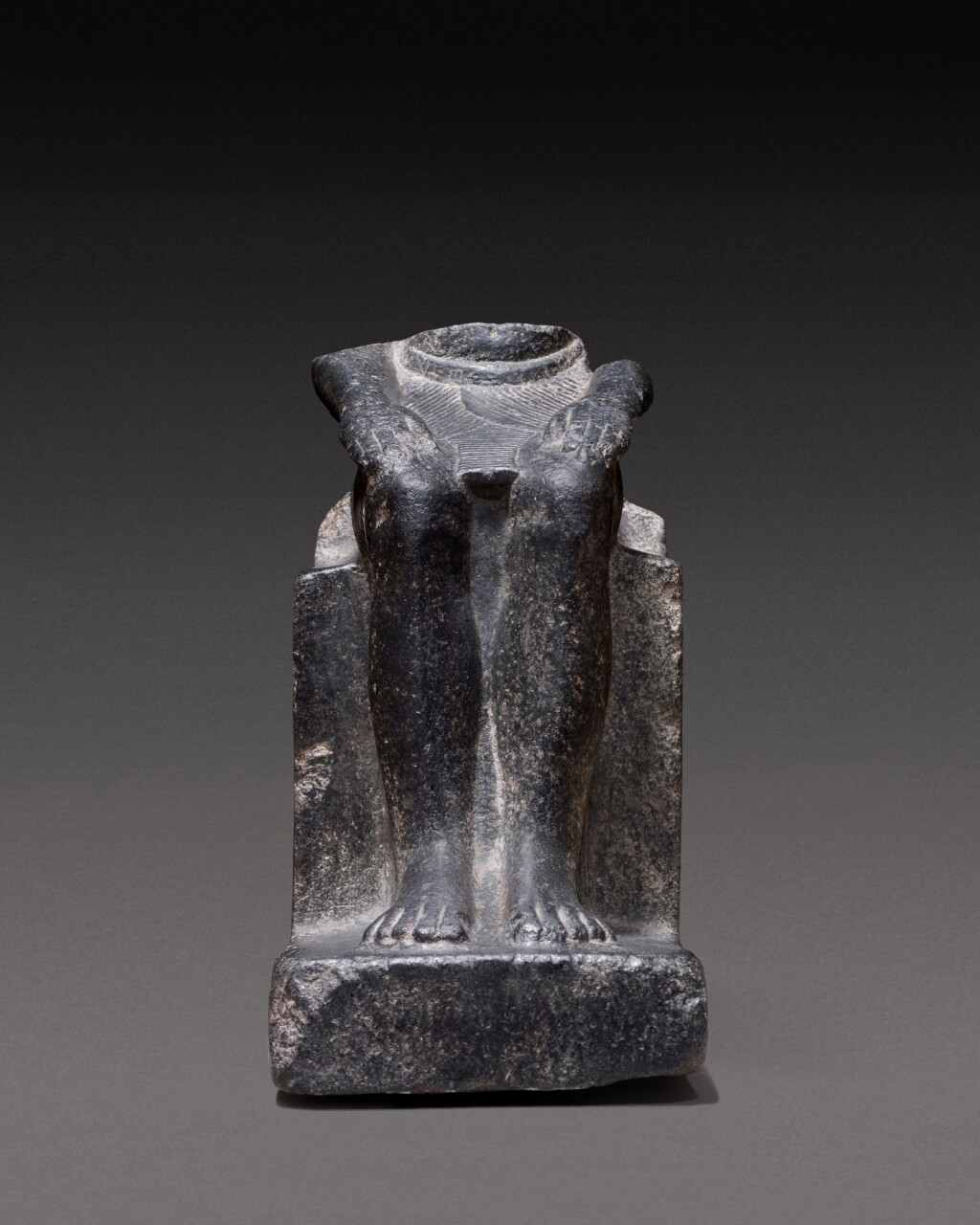 View full screen - View 1 of Lot 121. An Egyptian Granite Figure of a King, 12th/13th Dynasty, 1938-1640 B.C..