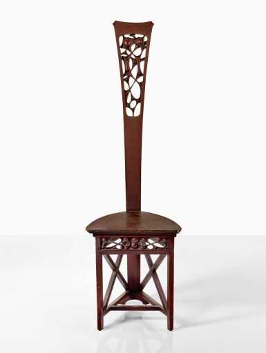 View full screen - View 1 of Lot 38. CHARLES ROHLFS AND ANNA KATHARINE GREEN | AN IMPORTANT AND RARE DESK CHAIR.