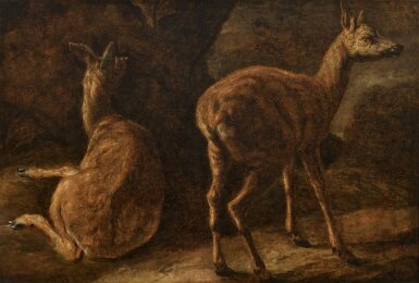 View full screen - View 1 of Lot 51. A study of two deer.