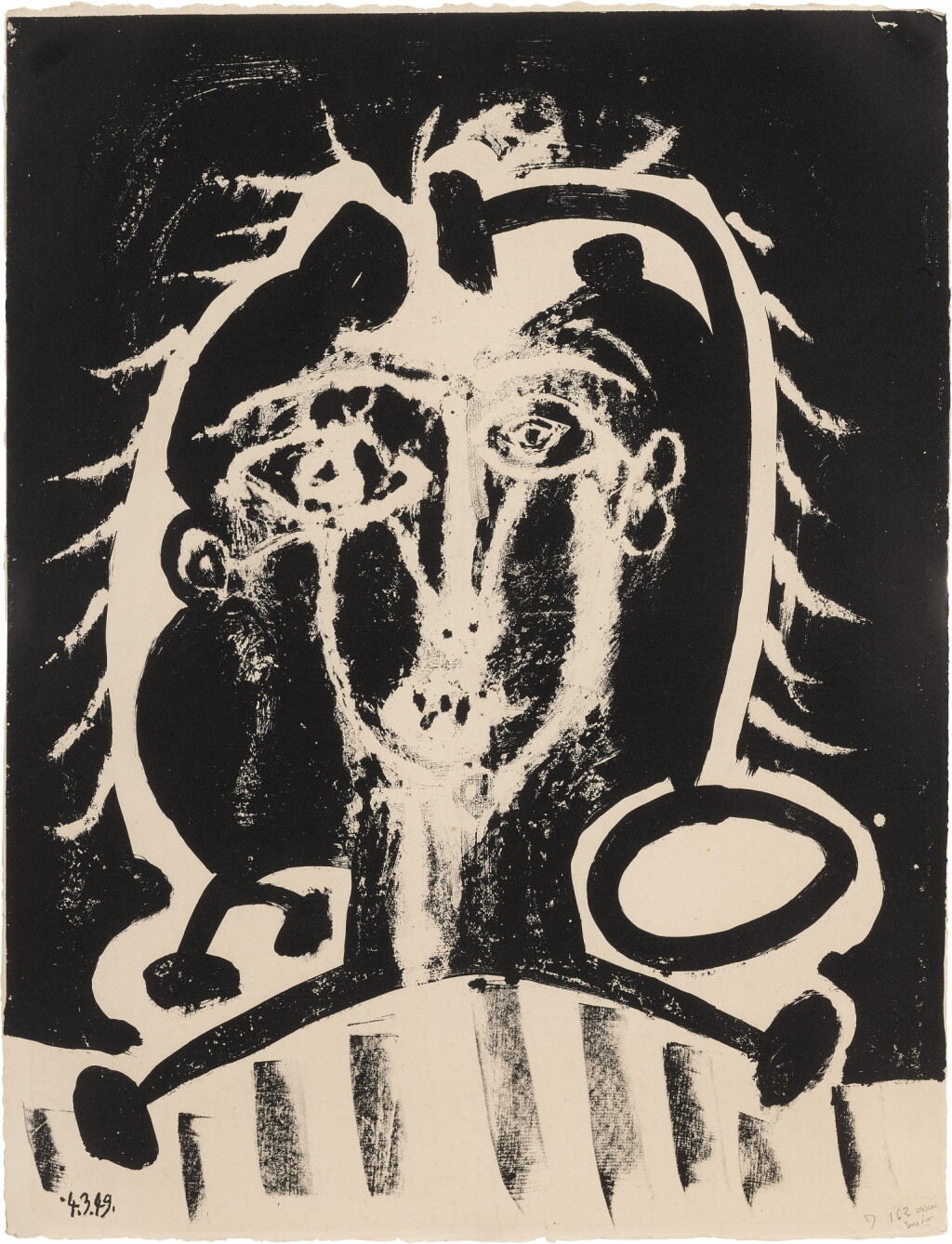 View full screen - View 1 of Lot 81. PABLO PICASSO | FIGURE AVEC RAYONS (M. 162A).