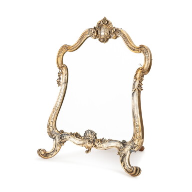 View full screen - View 1 of Lot 371. An Italian silver-gilt Louis XV style toilet mirror, A.GIACCE, Milan, circa 1900 Miroir de toilette de style Louis XV en vermeil, signé A.GIACCE, Milan, vers 1900.
