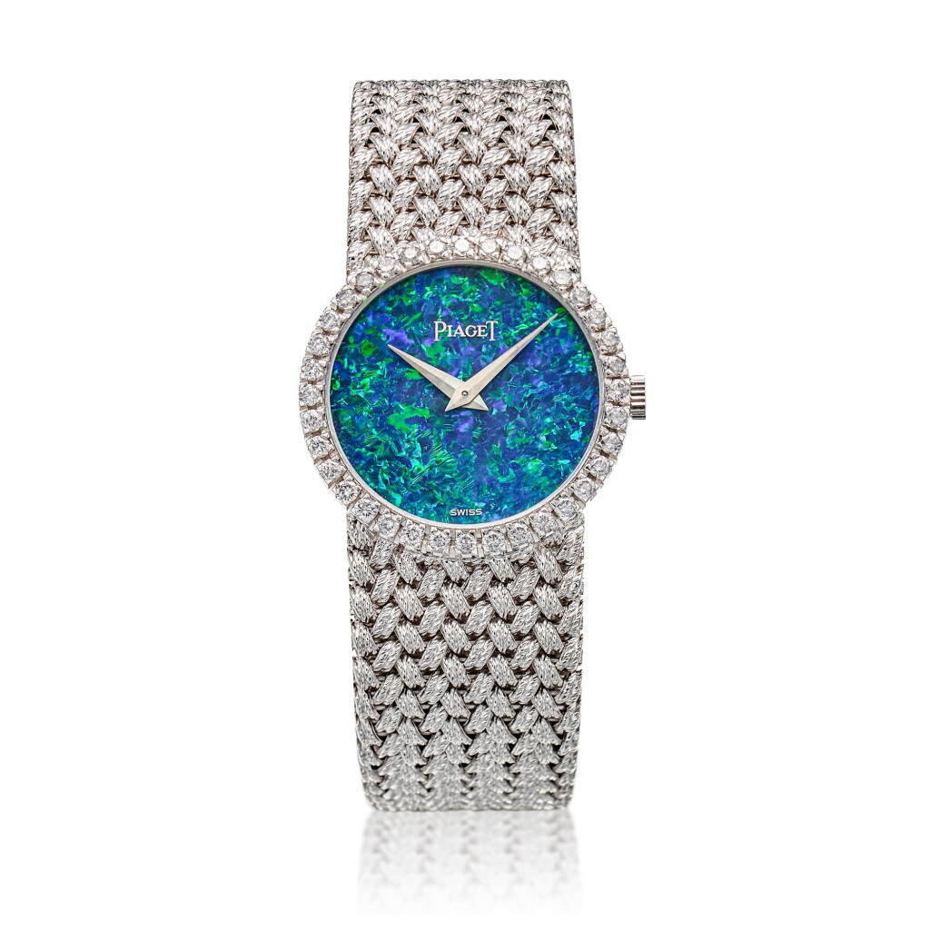 View full screen - View 1 of Lot 1848. OPAL AND DIAMOND WRISTWATCH | 伯爵 | 歐泊 配 鑽石 腕錶.
