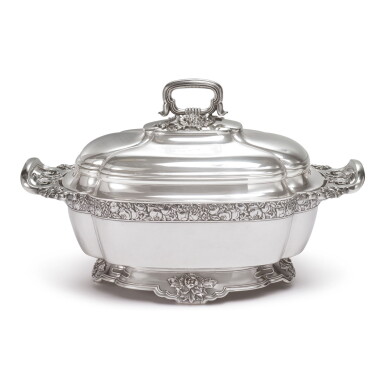 View full screen - View 1 of Lot 1810. AN AMERICAN SILVER SOUP TUREEN AND COVER, TIFFANY & CO., NEW YORK, CIRCA 1878.