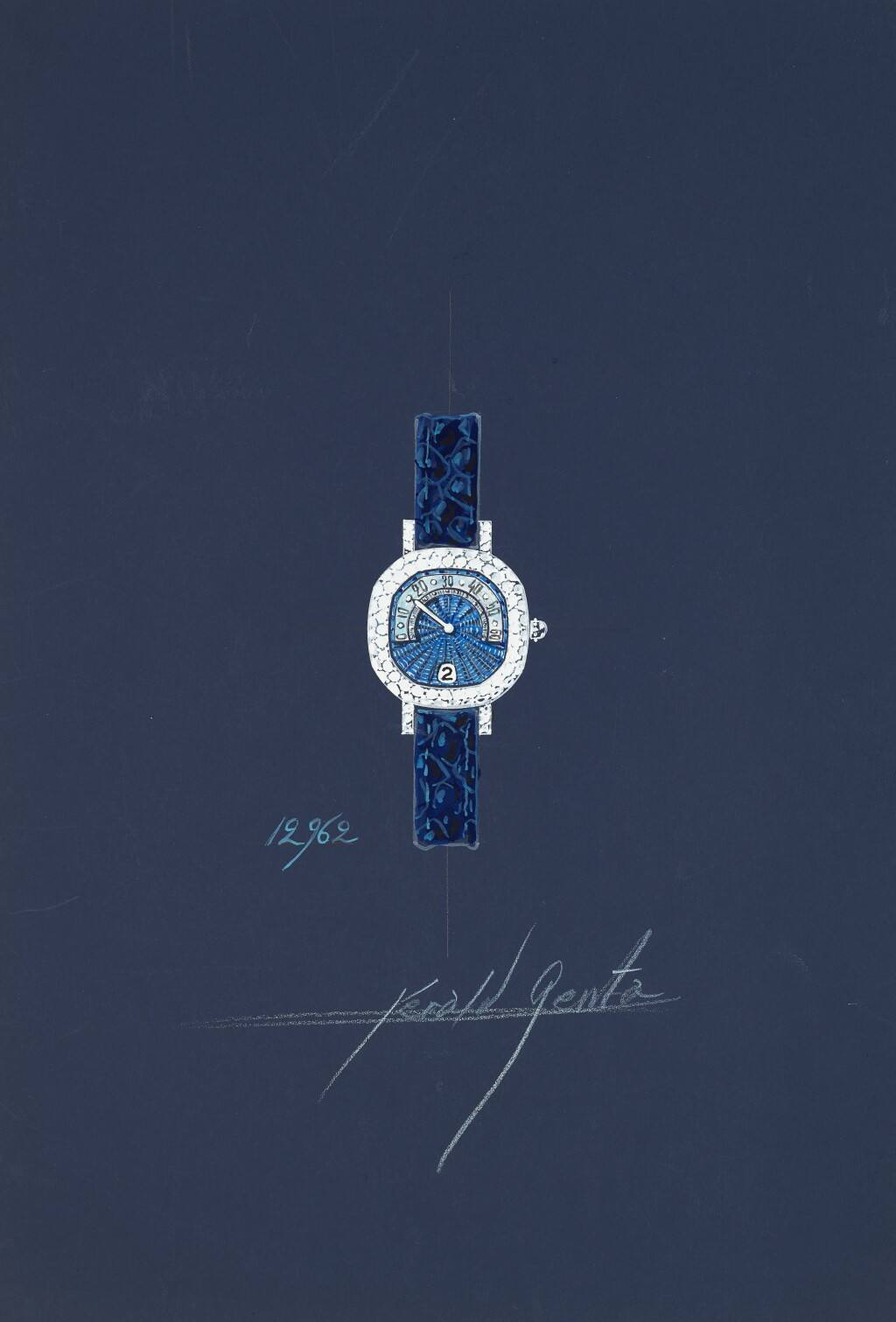 View full screen - View 1 of Lot 1032. An original prototype design of a wristwatch with accompanying NFT, Circa 1997.