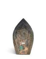 An inscribed gilt-bronze mandorla, Northern Zhou dynasty, dated 1st year of the Baoding period, corresponding to 561 | 北周保定元年(561年) 鎏金銅背光