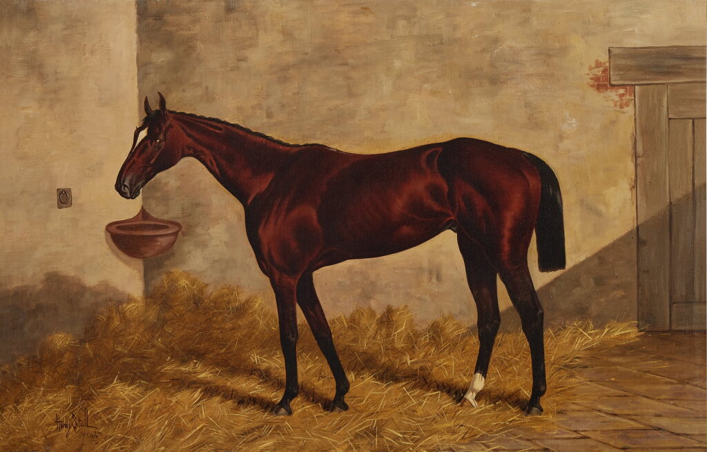 View full screen - View 1 of Lot 424. Hindoo in a Stable.