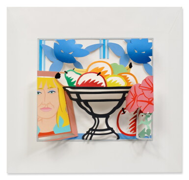 View full screen - View 1 of Lot 686. Maquette for Still Life with Fruit, Petunias and Claire (3-D).