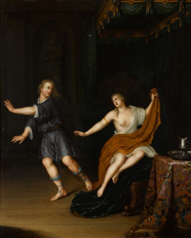 View full screen - View 1 of Lot 29. FRANS VAN MIERIS THE YOUNGER | Joseph and Potiphar's wife.
