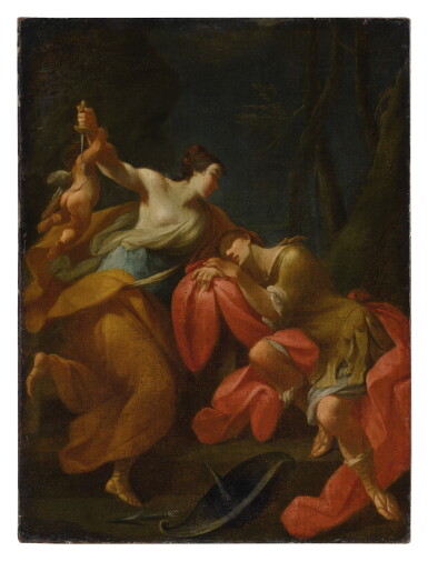 View full screen - View 1 of Lot 1042. BOLOGNESE SCHOOL, CIRCA 1700 | RINALDO AND ARMIDA .