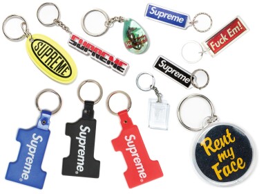 View full screen - View 1 of Lot 89. A GROUP OF 11 PLASTIC SUPREME KEYCHAINS.