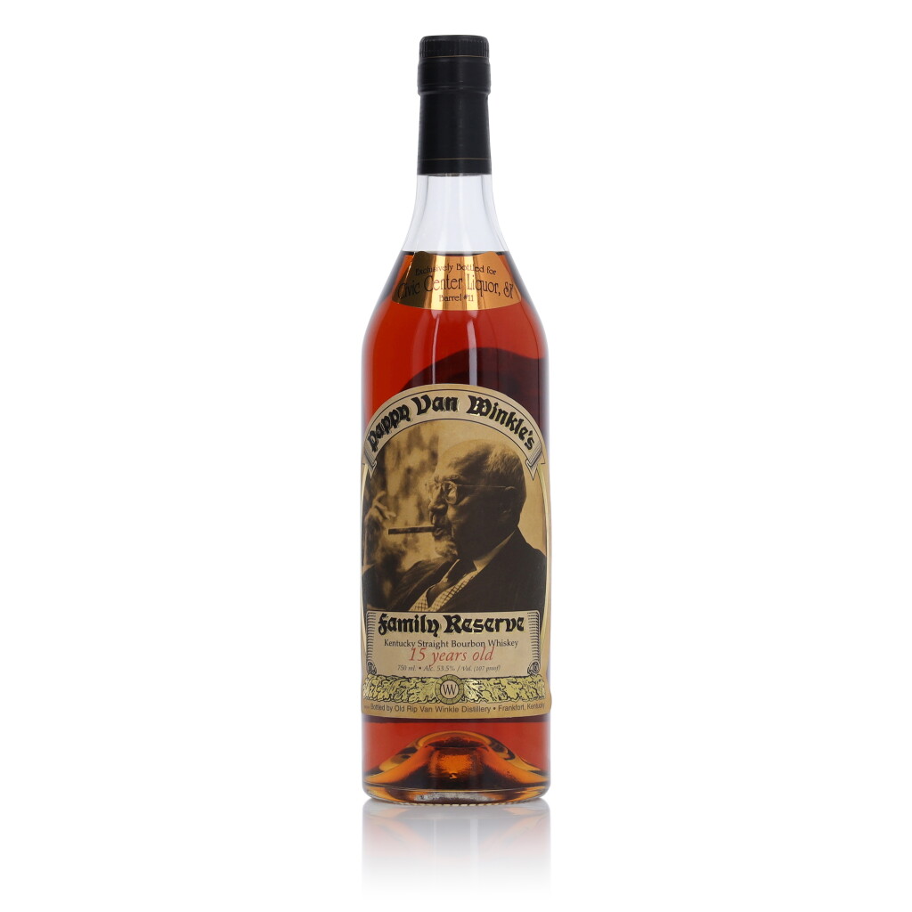 View full screen - View 1 of Lot 1155. Pappy Van Winkle's 15 Year Old Family Reserve Single Barrel #11 "Civic Center Liquor" 107 Proof NV (1 Bottle 75cl).