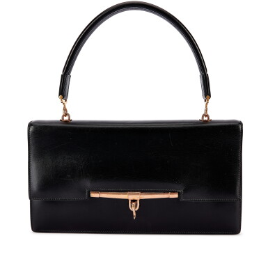 View full screen - View 1 of Lot 1119. Vintage Black Box Palonnier Rose Gold Hardware, 1957.