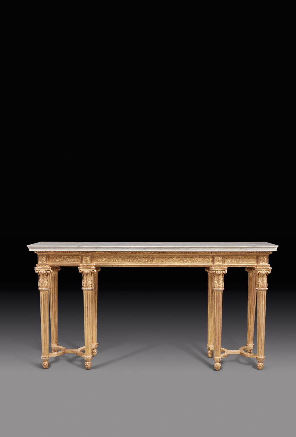 View full screen - View 1 of Lot 97. A Louis XVI Carved Giltwood Console Table by Georges Jacob, Circa 1780.
