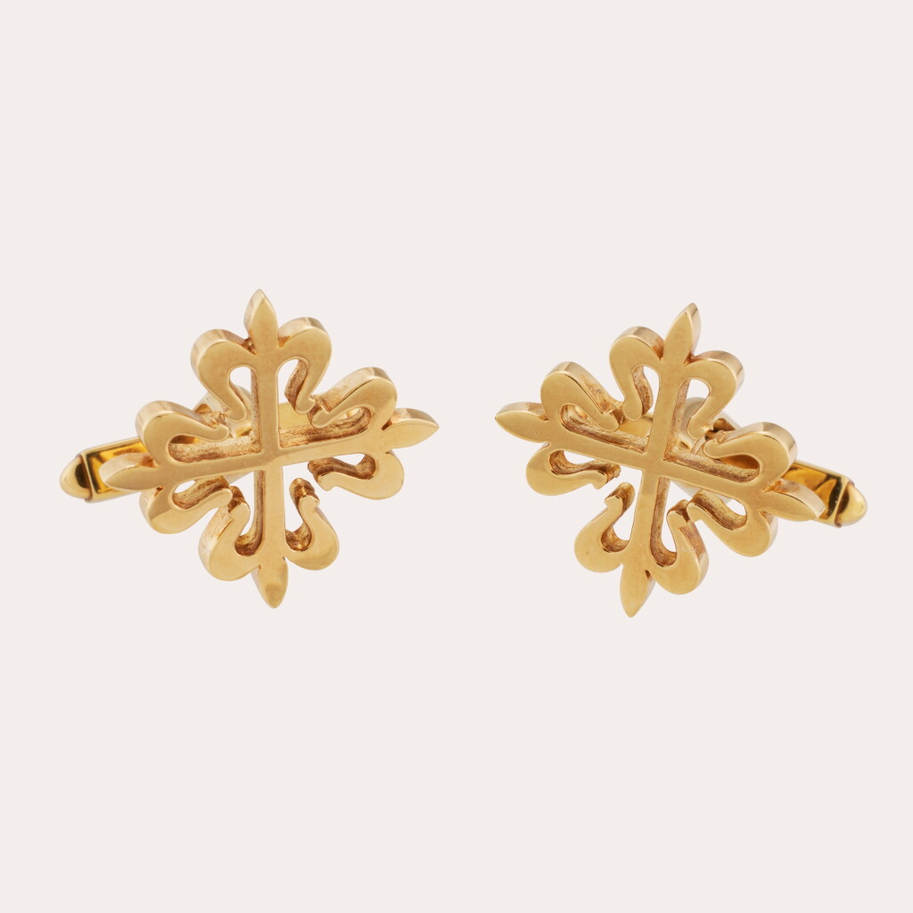 View full screen - View 1 of Lot 395. Calatrava Cross | A pair of yellow gold cufflinks .