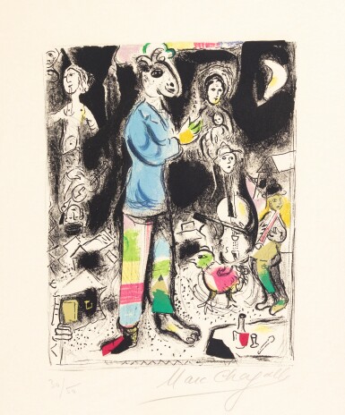 View full screen - View 1 of Lot 95. MARC CHAGALL | PAYSAN AU VIOLON (M. 551).