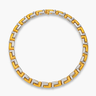 View full screen - View 1 of Lot 1299. Gold and Steel Necklace | 寶格麗 | K金與精鋼 項鏈.