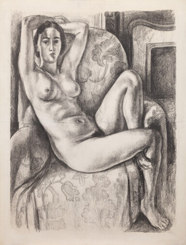 View full screen - View 1 of Lot 357. After Henri Matisse (1869-1954), Odalisque au fauteuil à ramage.