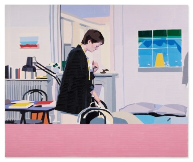 View full screen - View 1 of Lot 962. Interior with a Hockney Poster.