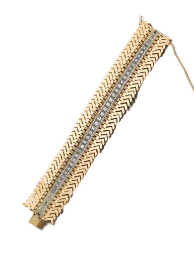 View full screen - View 1 of Lot 271. Bracelet diamants | Diamond bracelet.