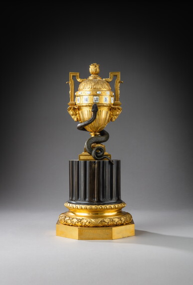 View full screen - View 1 of Lot 309. A Louis XV patinated and gilt-bronze pendule à cadrans tournants, signed Jean-André Lepaute, circa 1760-1770 | Pendule à cadrans tournants d'époque Louis XV en bronze doré et patiné, signée Jean-André Lepaute, vers 1760-1770.