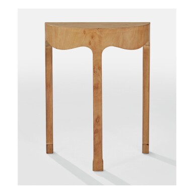View full screen - View 1 of Lot 203. SAMUEL MARX | "DEMI-LUNE" CONSOLE TABLE.