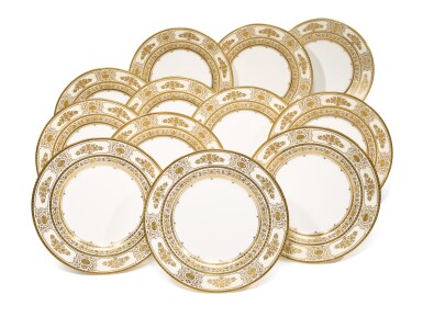 View full screen - View 1 of Lot 109. A Set of Twelve Minton Bone China Dinner Plates, 20th Century.