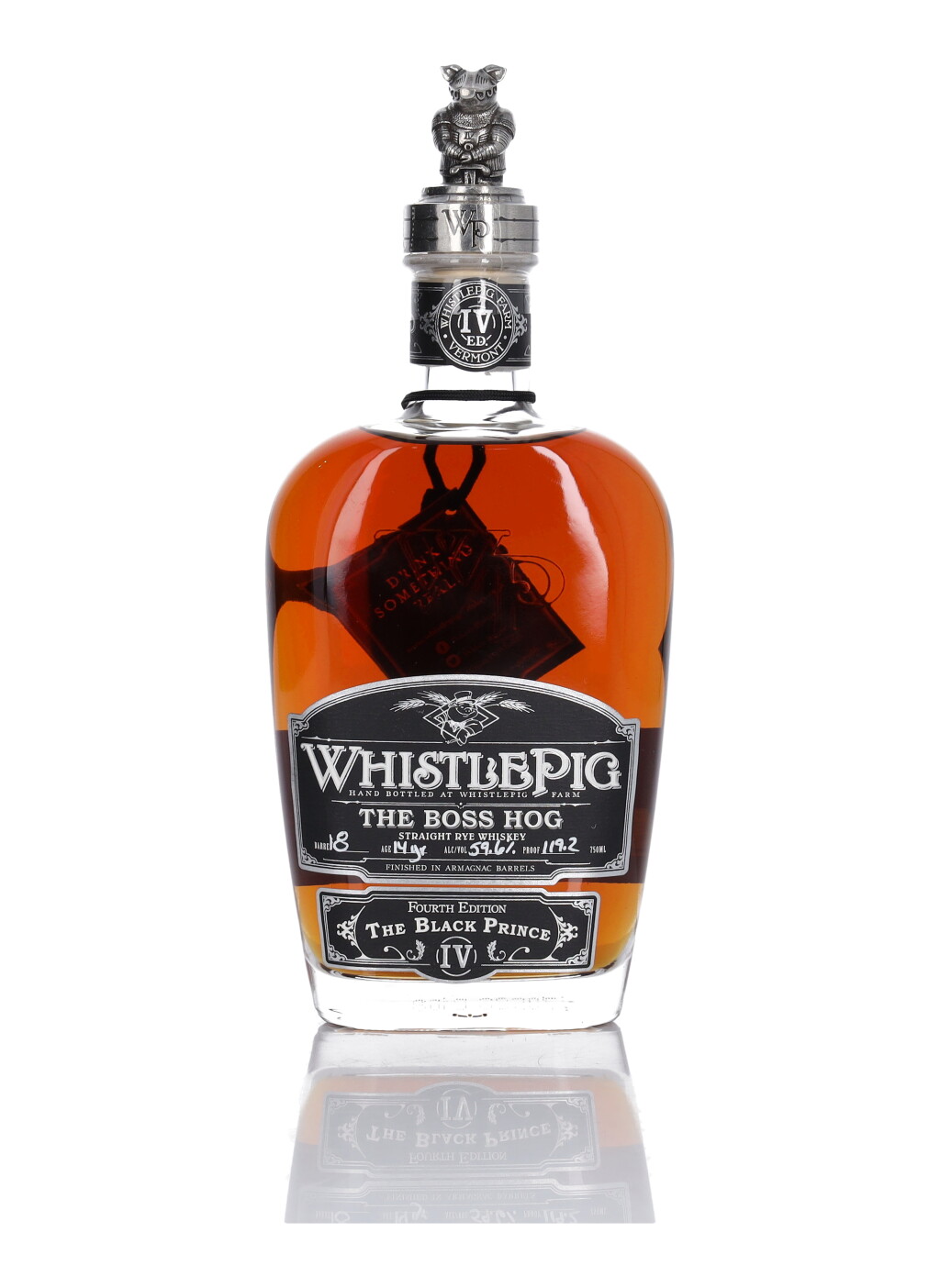 View full screen - View 1 of Lot 325. WhistlePig The Boss Hog 14 Year Old 4th Edition "The Black Prince" 119.2 Proof NV (1 Bottle 75cl).