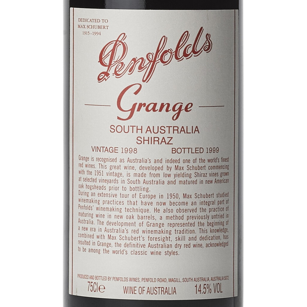 全萤幕检视 - 查看801PENFOLDS GRANGE 1998 的1