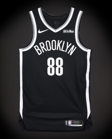View full screen - View 1 of Lot 54. Nolan Traoré Brooklyn Nets 2025-2026 Game Worn Icon Edition Jersey | Matched to 3 Games | Matched to Media Day .
