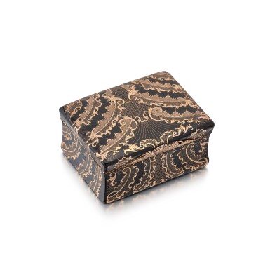 View full screen - View 1 of Lot 341. A gold and tortoiseshell piqué snuff box with silver-gilt mounts, Naples, circa 1750.