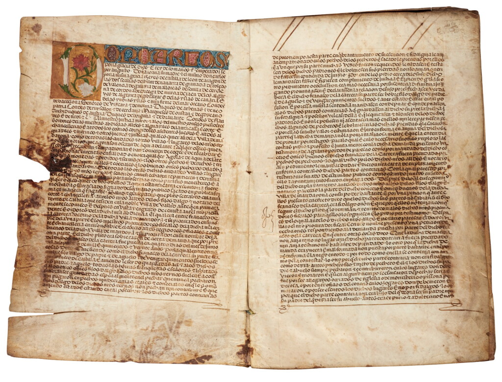 View full screen - View 1 of Lot 101. Charles V, Carta executoria for Francisco de la Carrera, manuscript on vellum, Valladolid, 1522.