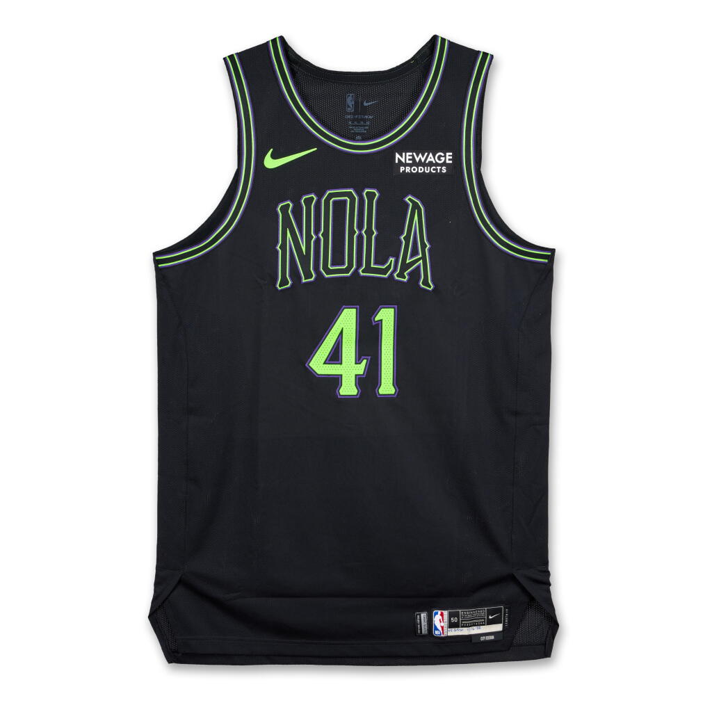 View full screen - View 1 of Lot 27. Saddiq Bey New Orleans Pelicans 2025-2026 Game Worn City Edition Jersey.
