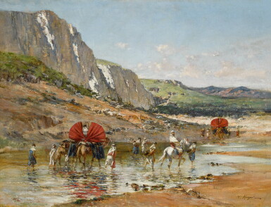 View full screen - View 1 of Lot 38. Crossing the Wadi.