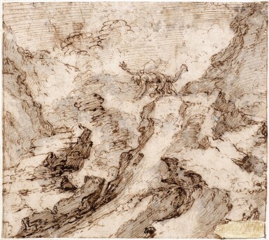 View full screen - View 1 of Lot 44. Empedocles leaping into Etna.