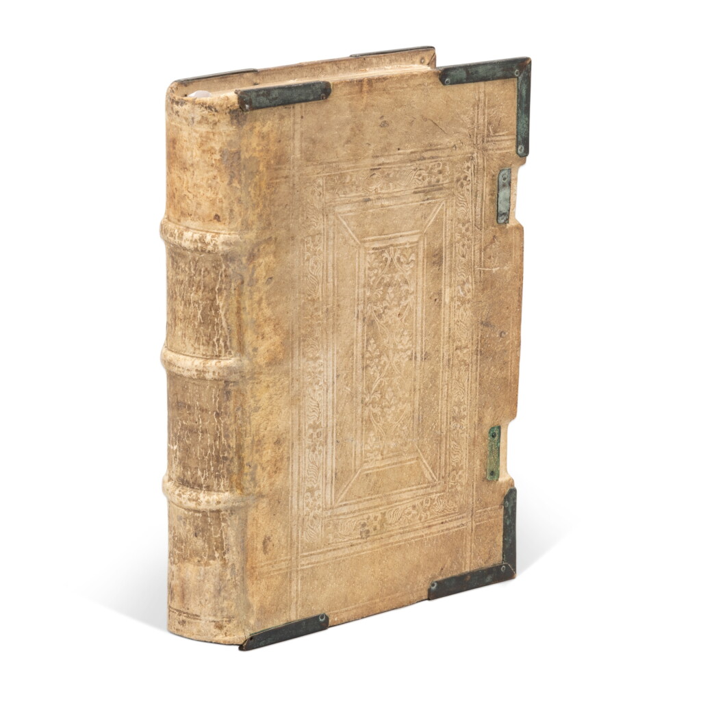 View full screen - View 1 of Lot 892. Maiolo, Epiphyllides, bound with De gradibus medicinarum, Venice, Aldo, 1497, near contemporary German pigskin.
