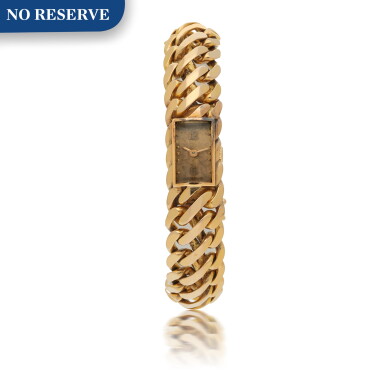 View full screen - View 1 of Lot 470. REF 1277 PINK GOLD BRACELET WATCH MADE IN 1944.