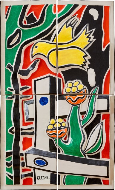 View full screen - View 1 of Lot 764. After Fernand Léger (繼)費爾南・雷捷 | L'oiseau à la fleur 花鳥.