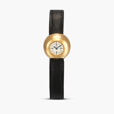 View full screen - View 1 of Lot 2406. The Jerry Lee Lewis ‘Bubble’ | A rare and unusual asymmetrically domed yellow gold bubble-form wristwatch, formerly the property of American comedian and actor Jerry Lewis, Circa 1955-56.