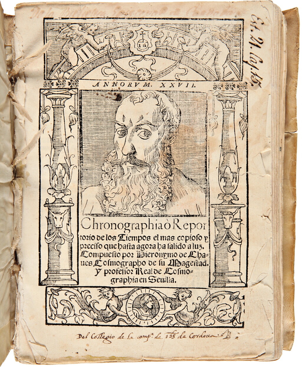View full screen - View 1 of Lot 1020. Chaves, Hieronymo de | Chronographia ò reportorio de los.