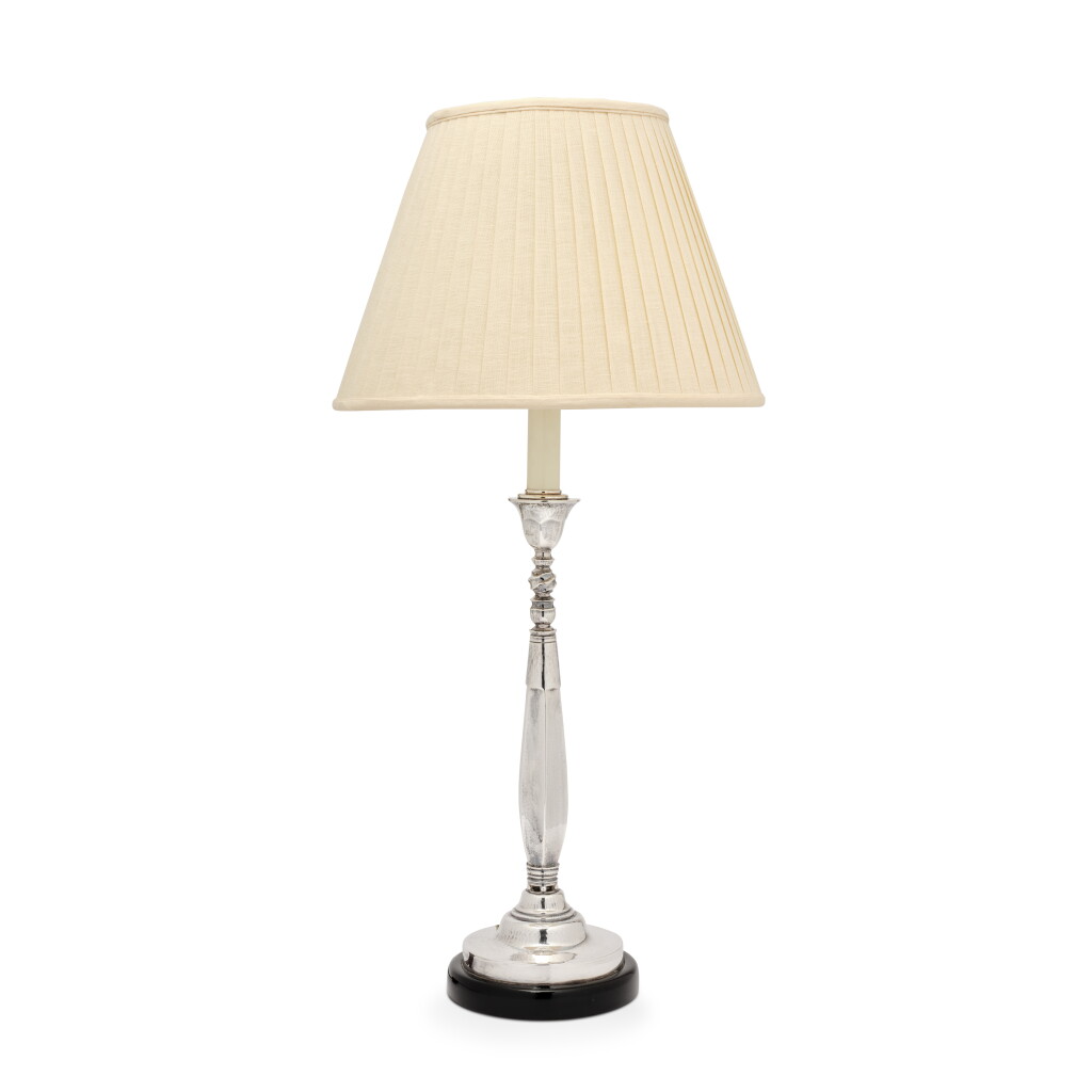 View full screen - View 1 of Lot 1181. A Danish Silver Candlestick, Now Mounted as a Lamp, Georg Jensen Silversmithy, Copenhagen, circa 1927.