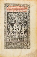 Ces presentes heures a lusaige de Paris. Thielman Kerver pour Guillaume Eustace, 1500. In-8. Reliure du XVIIe siècle. Rare édition des grandes heures de Kerver imprimée sur peau de vélin.