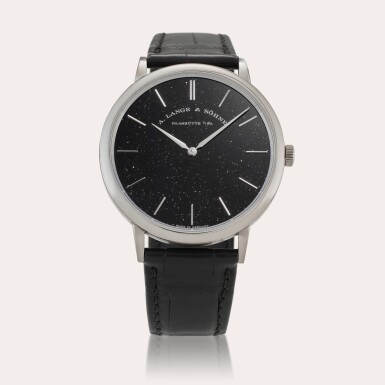 View full screen - View 1 of Lot 96. Reference 211.087 Saxonia Thin 'Black Gold FLux' | A limited edition white gold wristwatch with black gold flux dial, Circa 2021.