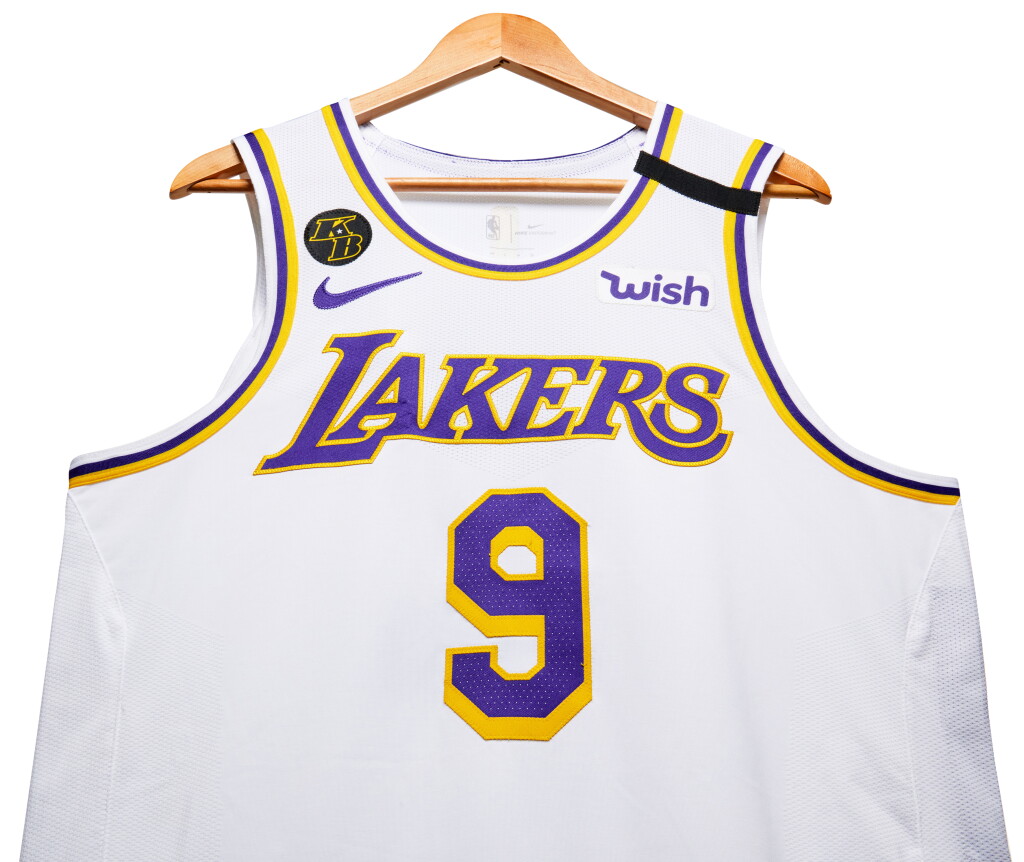 View full screen - View 1 of Lot 146. Rajon Rondo Los Angeles Lakers 2020 NBA Playoffs Western Conference Finals Game Worn Association Edition Jersey | Game 3 | Matched to 3 Games.