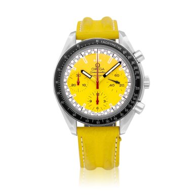 View full screen - View 1 of Lot 8745. Speedmaster Schumacher Racing Reduced, Reference 3510 | A stainless steel chronograph wristwatch, Circa 1996 | 歐米茄 | 超霸系列 Schumacher Racing Reduced 型號3510 | 精鋼計時腕錶,約1996年製.