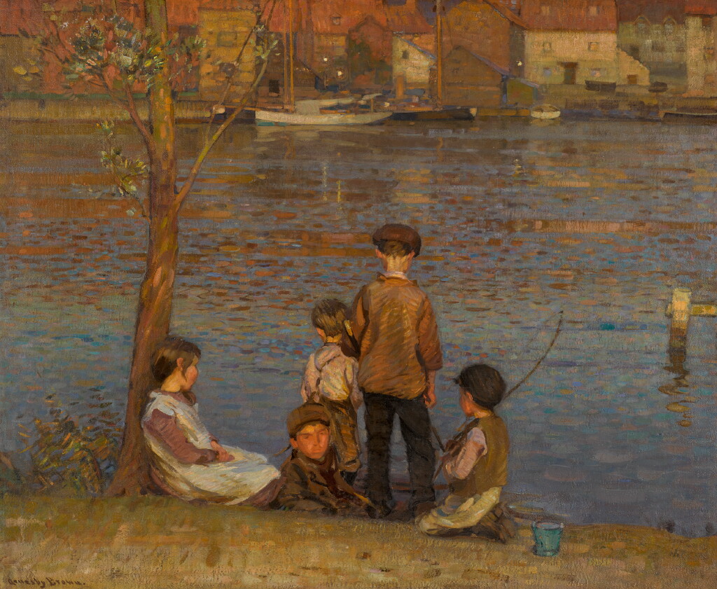 Voir en plein écran - Voir 1 du lot 69. SIR JOHN ALFRED ARNESBY BROWN, R.A. | The River, Afterglow.