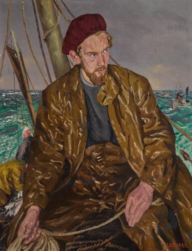 View full screen - View 1 of Lot 35. PATRICK LEONARD, A.R.H.A | NEARING THE PIERHEAD .